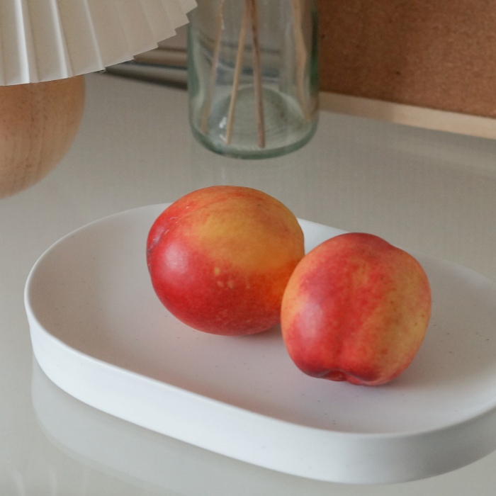 [Sol] Soonsoo Matte White Porcelain - Oval Curved Plate