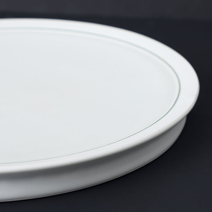 [Sol] Matte White Soonsoo Green Line Plate